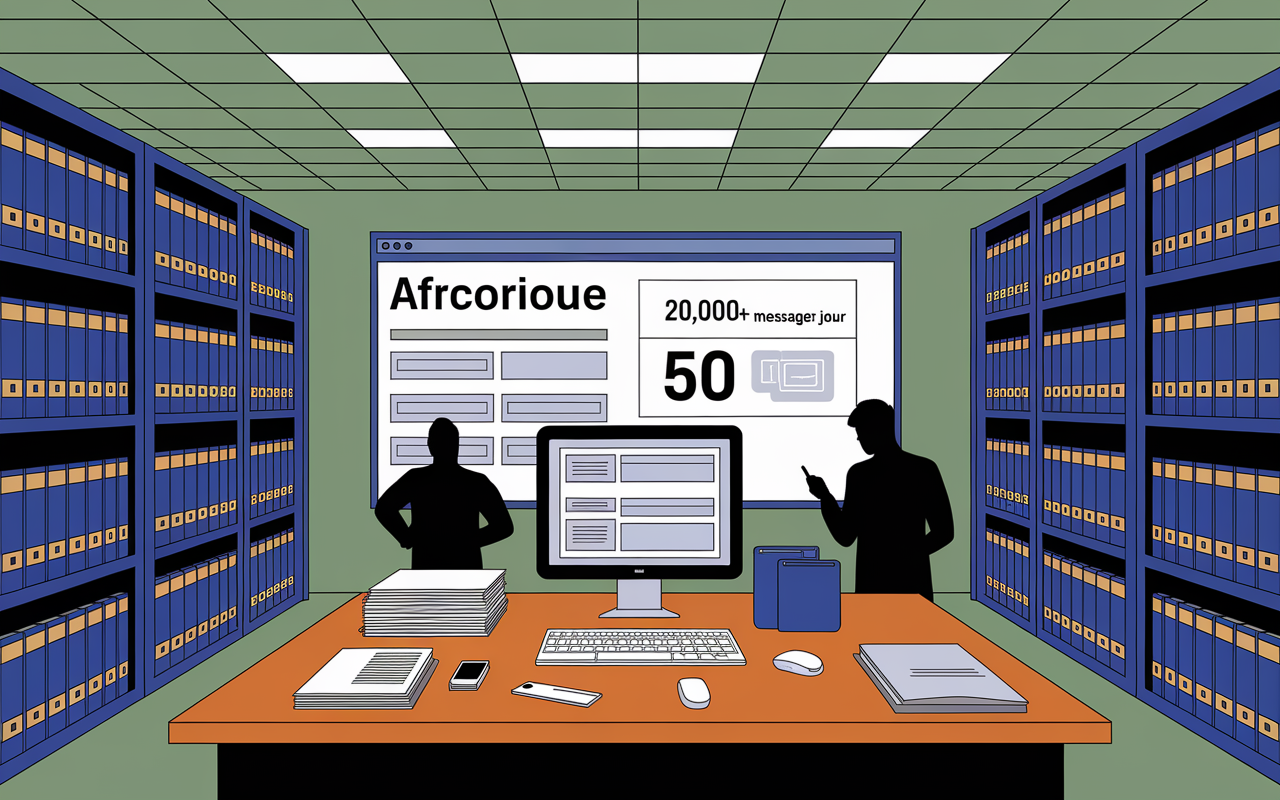 Interface jv archives avec stats 20000 messages et 50 go