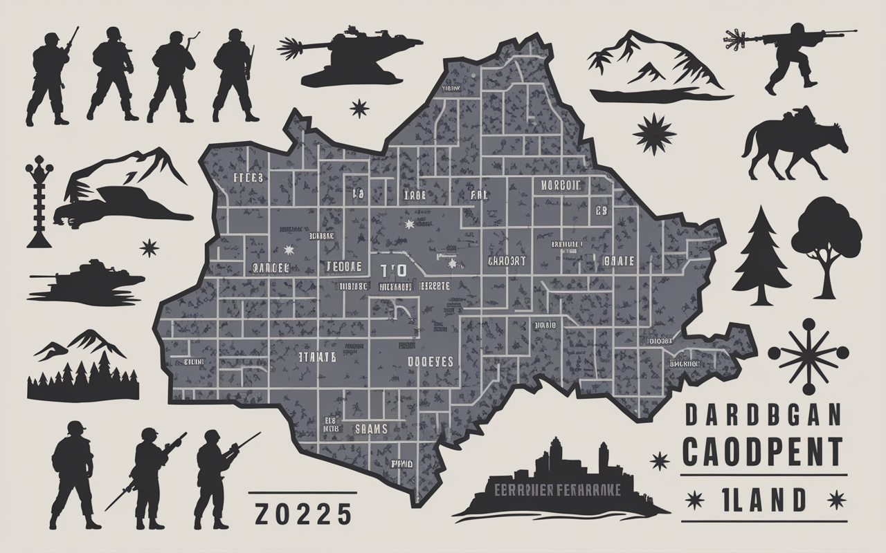 Carte zones missions Commandos Origins numerotees