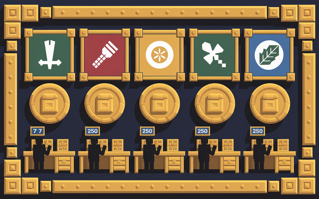icônes métiers économie minecraft semi rp