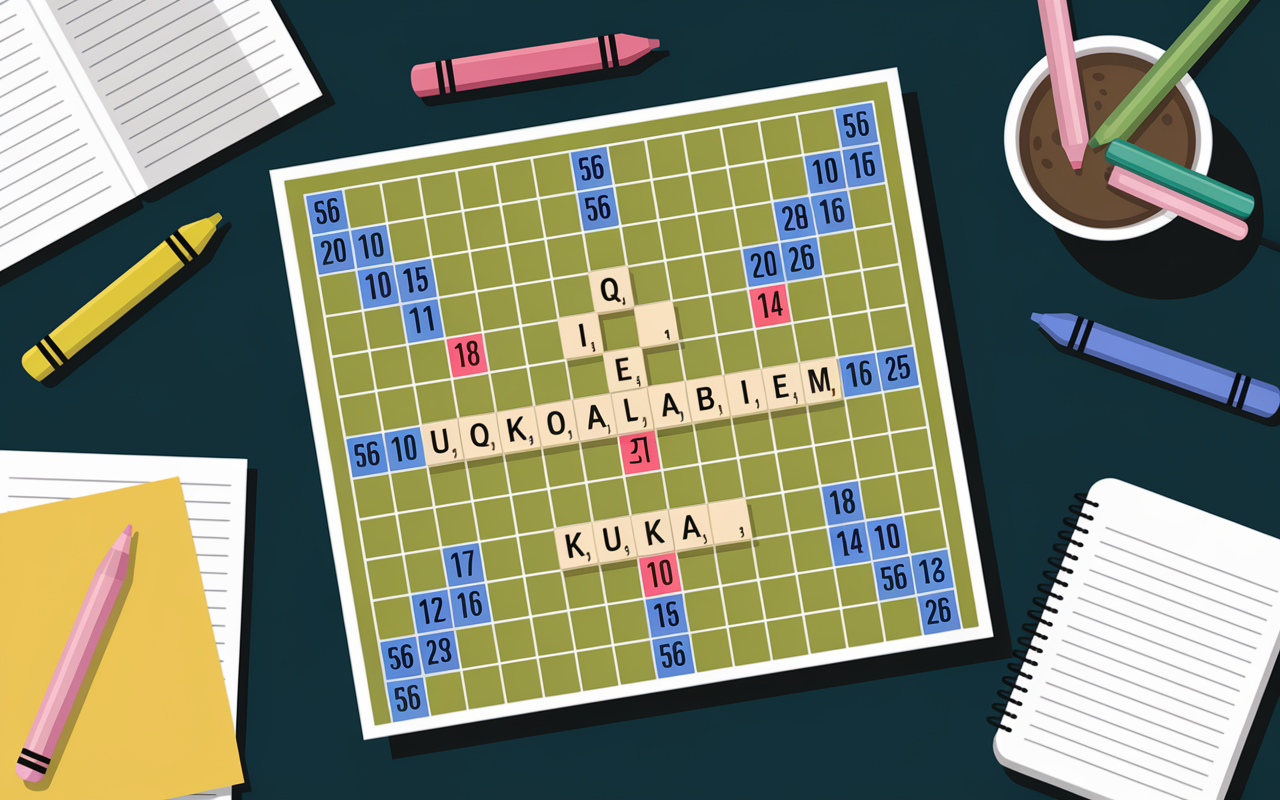 tableau tuiles Scrabble QI ZO KA AI EH