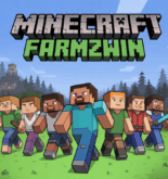 Scène serveur Minecraft Farm2Win avec joueurs et constructions vanilla