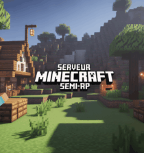 village semi rp minecraft animé vue panoramique