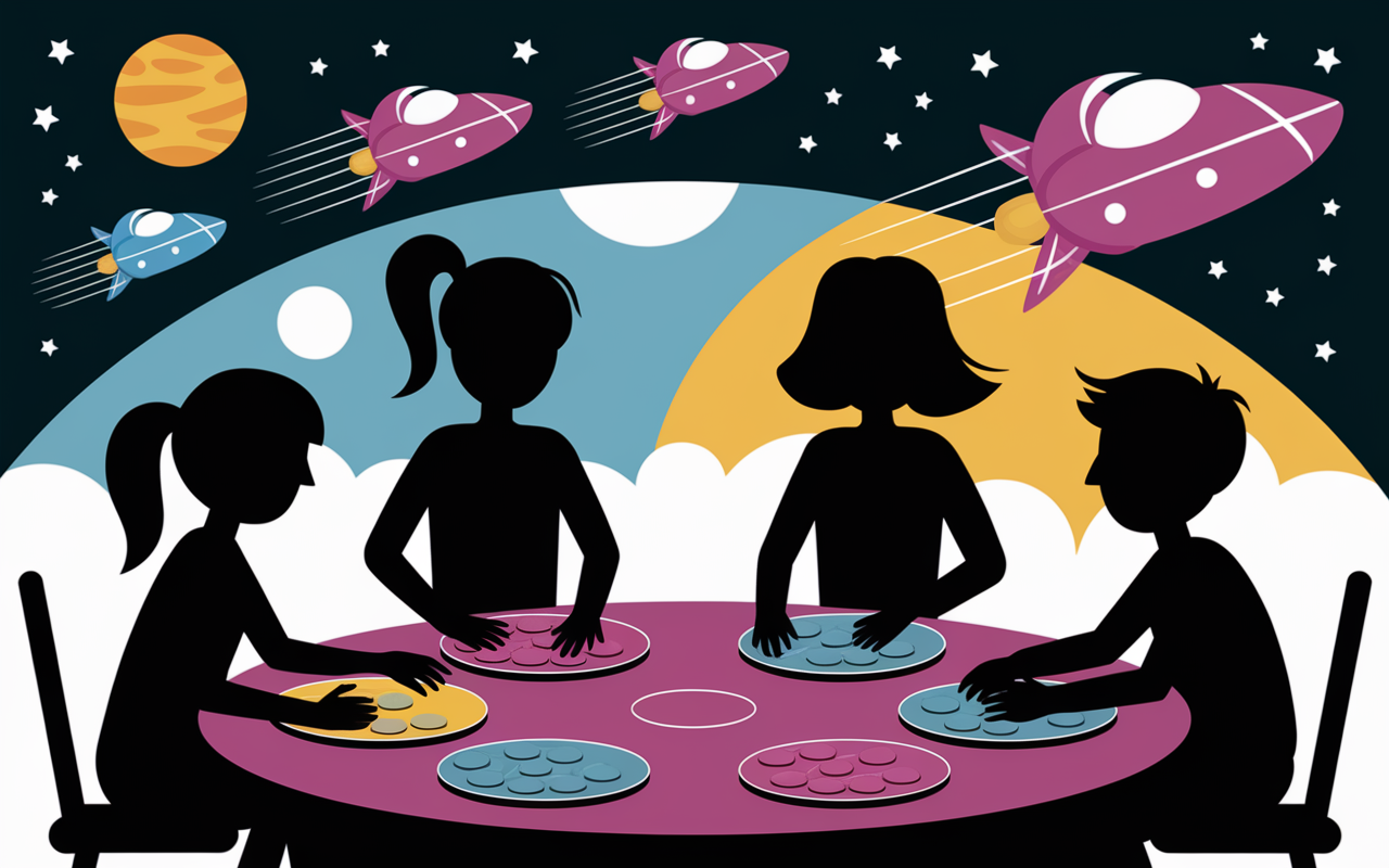 Star Clicker joueurs famille autour plateau ambiance conviviale