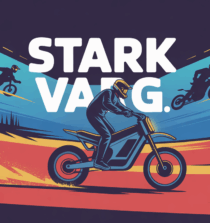 stark varg moto electrique sur piste ambiance dynamique