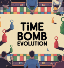 Table de jeu Time Bomb Evolution, ciseaux et cartes couleur, ambiance conviviale