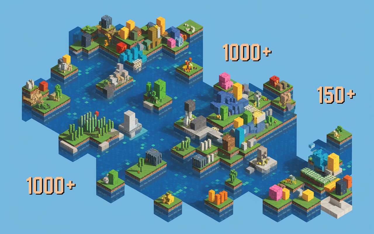 Carte serveurs Minecraft One Piece chiffres et joueurs