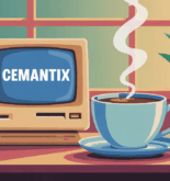 Illustration Cemantix cafe du matin ambiance retro gaming