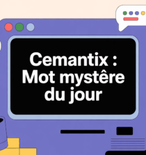 Illustration ordinateur cafe jeu Cemantix Tetris