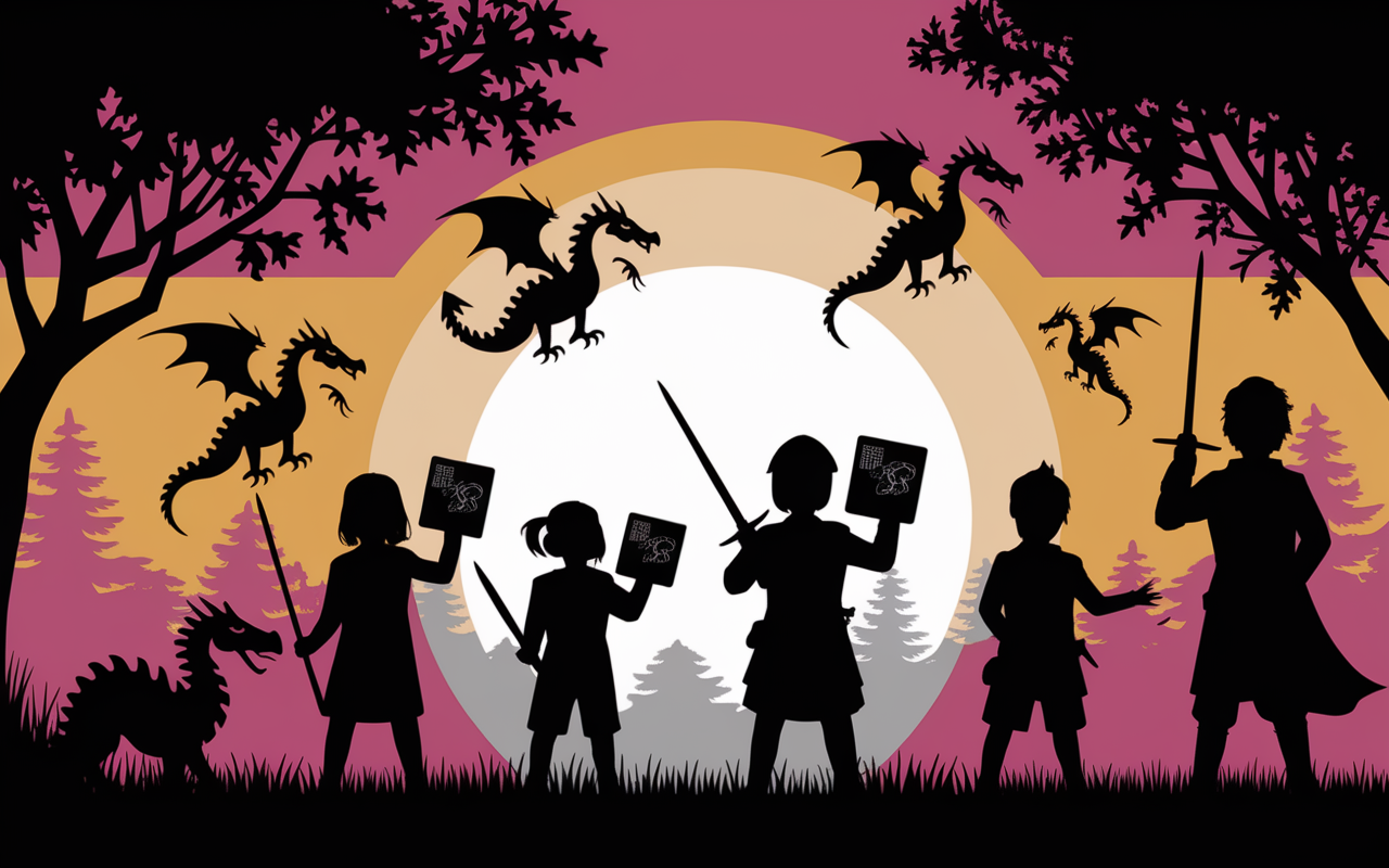 Enfants aventure tablette dragons pixel progression chevalier programmation