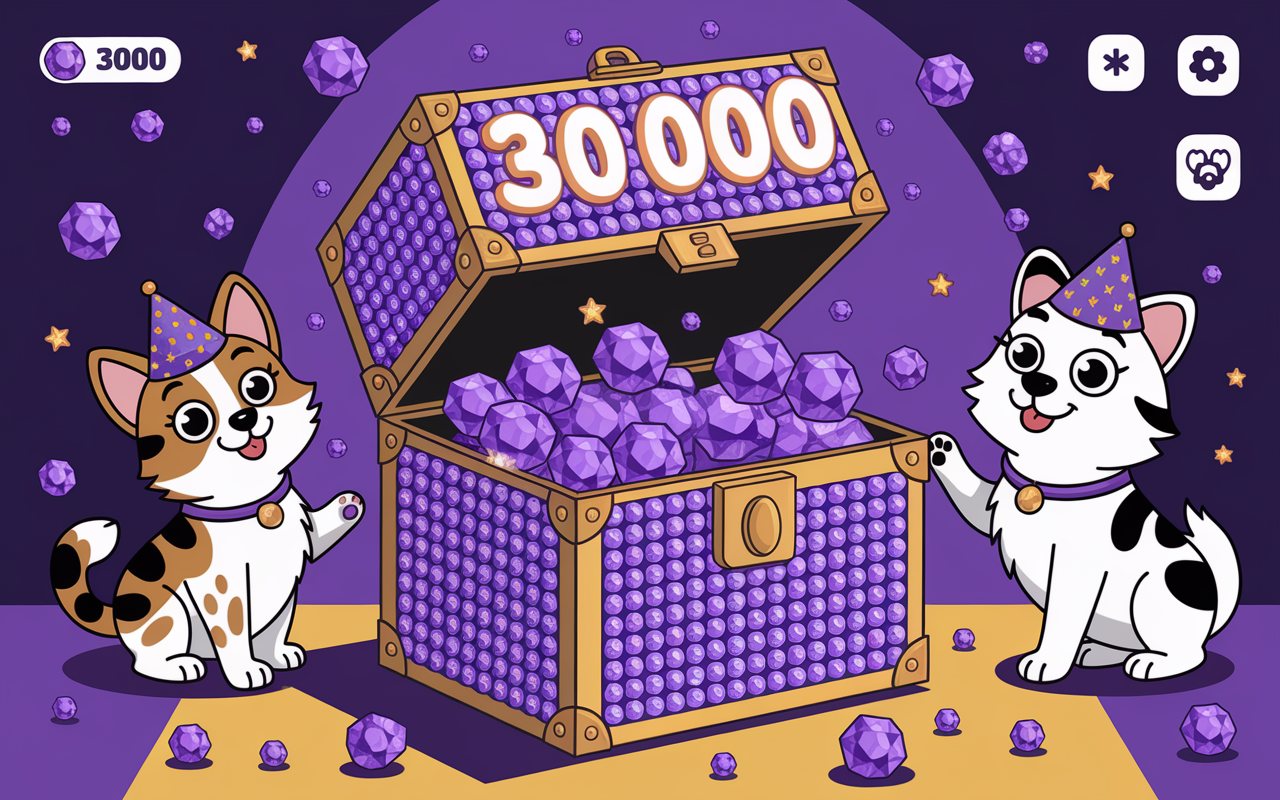 Coffre diamants violets Pet Simulator X