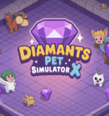 Scène chasse diamants violets Pet Simulator X