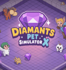 Scène chasse diamants violets Pet Simulator X