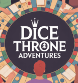 Joueurs autour table Dice Throne Adventures plateau modulaire