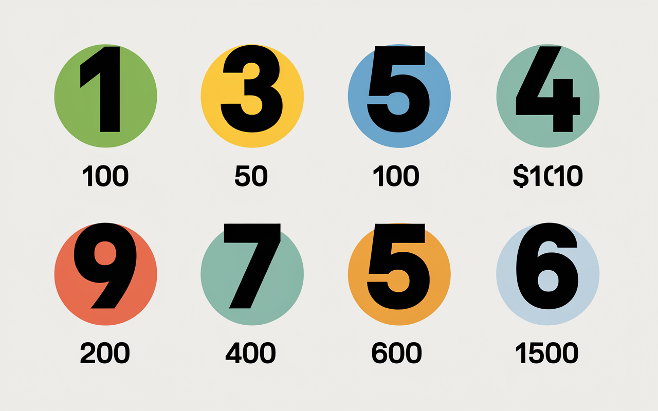 jeu des 5000 tableau valeur des pour chaque de