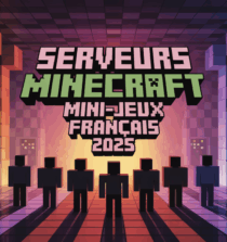 Lobby Minecraft multicolore serveurs mini-jeux francais 2025