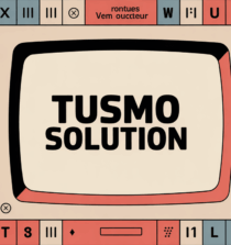 Illustration Tusmo solution grille lettres ambiance retro