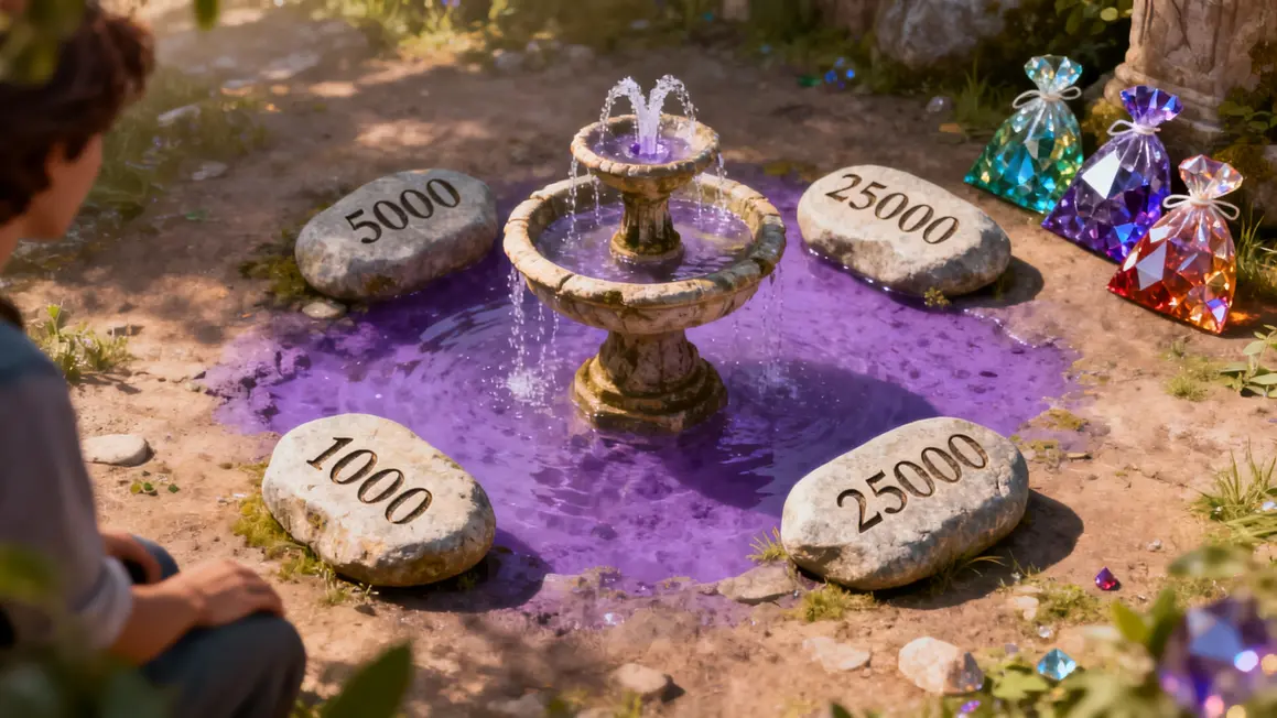 fontaine bois pourpre paliers chromas progression