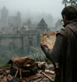 Aventurier carte Voie de l’Aube Oblivion devant la cité