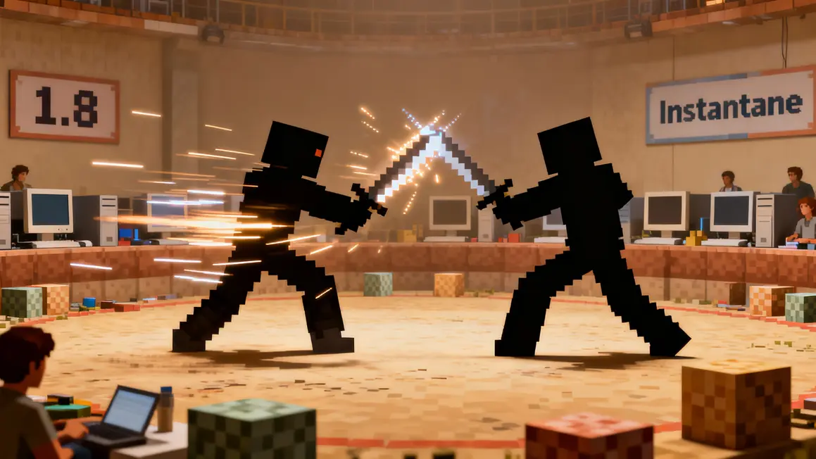 Duel PvP Minecraft 1.8 sans cooldown