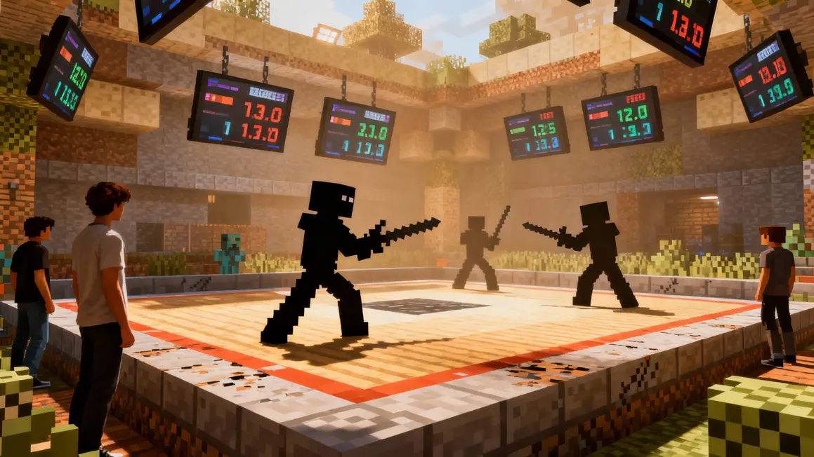 arene minecraft pvp entrainement joueurs