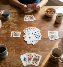 jeu 8 américain avec cartes spéciales vue de dessus