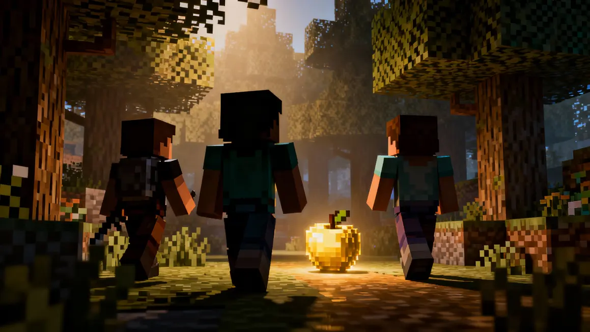 Paysage Minecraft UHC pomme d'or ressources stratégie