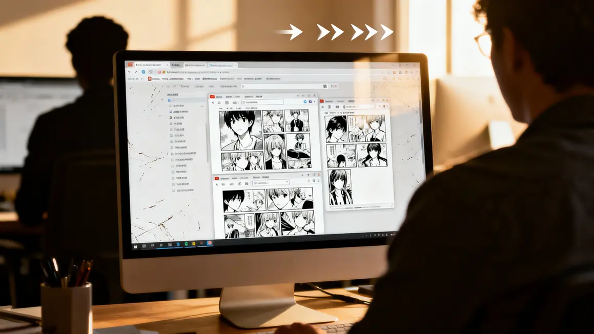 Lecture Dragon Ball scantrad sur ordinateur
