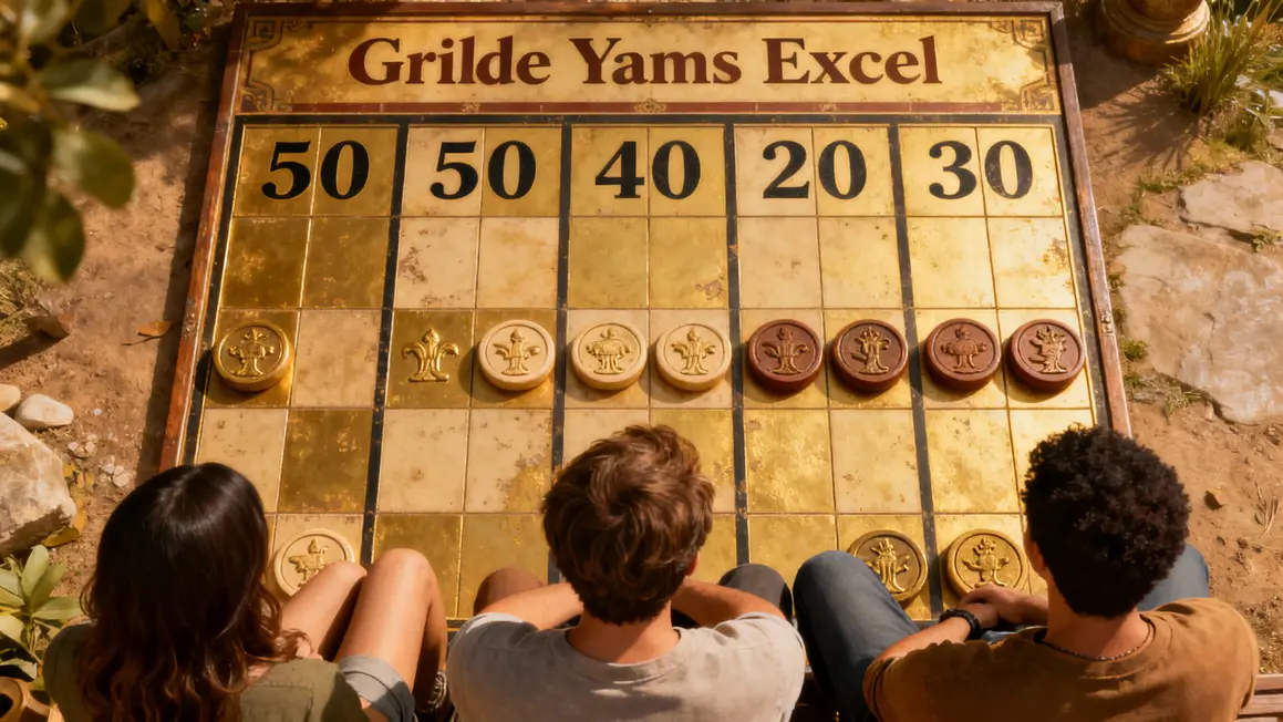 vue scores grille yams excel avec dés